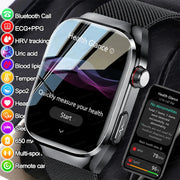 ⌚ 2025 Men’s Micro Physical Examination Smartwatch – ECG+PPG, Uric Acid, Body Fat & 5-Organ Health Monitor, Bluetooth Call, Fitness Tracker